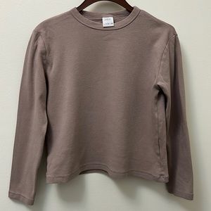 Zara T- Shirt, size 11-12, color is brown/taupe